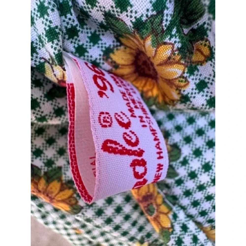 Vintage 96 Annalee Dolls Bunny Rabbit Sunflower Gingham Dress Easter Decor